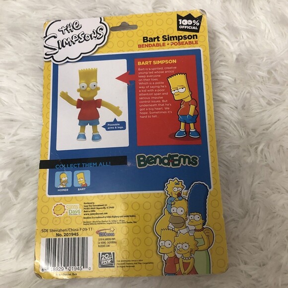 New The Simpsons Bart Bendable Poseable Toy - Picture 2 of 2